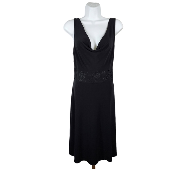 LAUNDRY BY SHELLI SEGAL SLEEVELESS BLACK DRESS - Picture 1 of 11